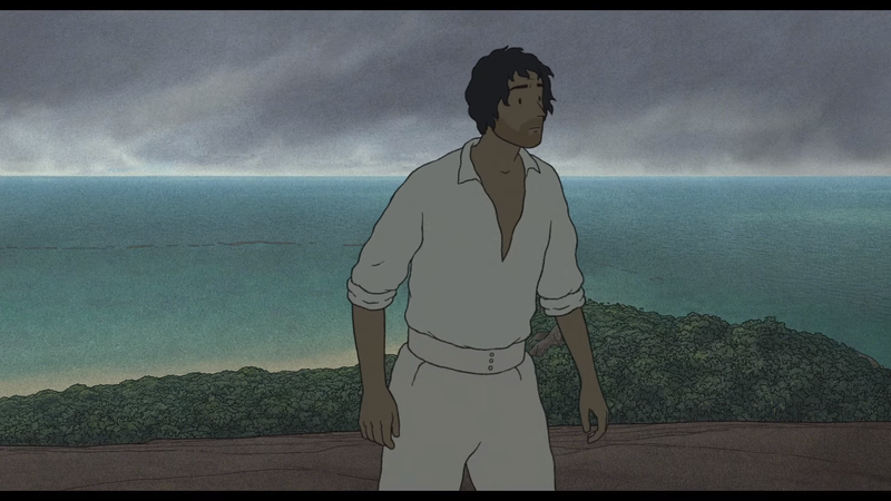 All alone. Those pristine white clothes won’t remain untattered for long.